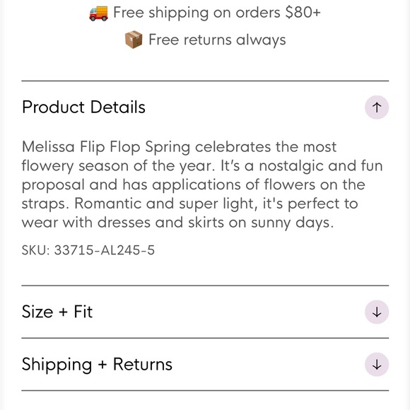 New in box Melissa spring flip flops - Picture 5 of 7